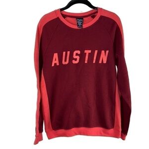 Salt Creek Sweatshirt Raglan Austin Spell-out Fleece Long Sleeve Pullover Top